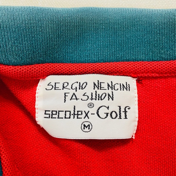 Vintage Sergio Nencini Polo Shirt Mens Medium Red Gopher Caddy Shack Golf Casual - Picture 7 of 10